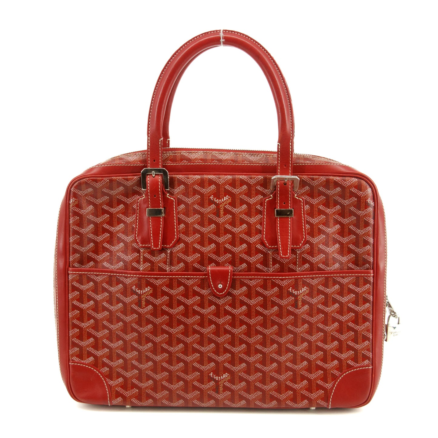 Goyard Red Ambassade MM Goyardine Tote Bag #2978