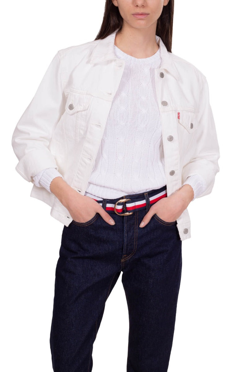 LEVI'S Women - Off-white boyfriend trucker jacket-4
