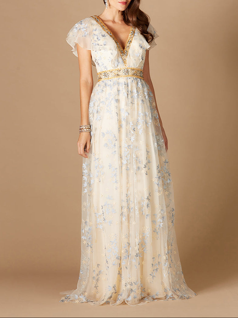 Lara 29966 - Lace, V-Neck Dress