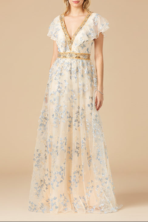 Lara 29966 - Lace, V-Neck Dress