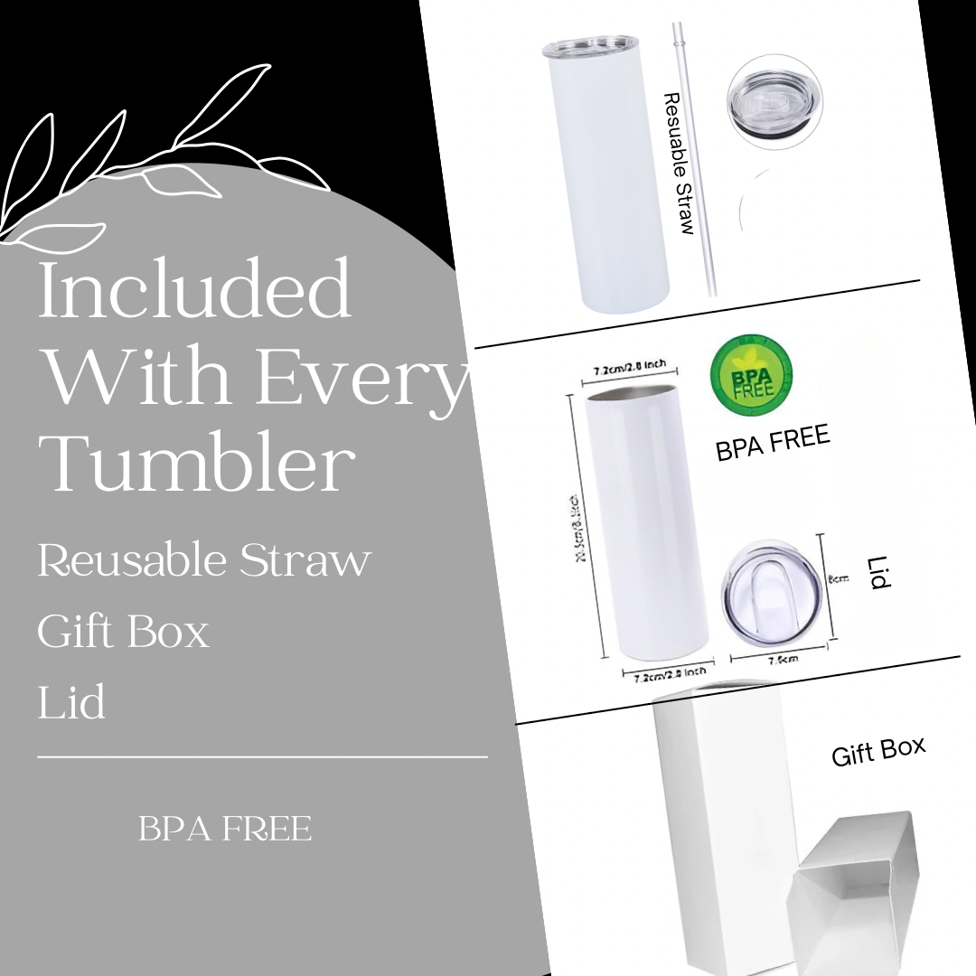 Luxe B&W 20oz Skinny Tumbler