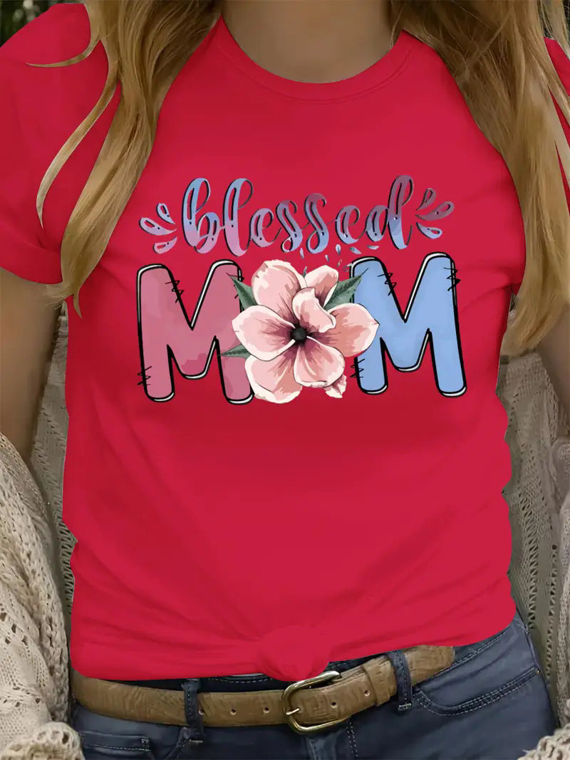 Women's Short Sleeve Round Neck T-Shirt  Style Gift