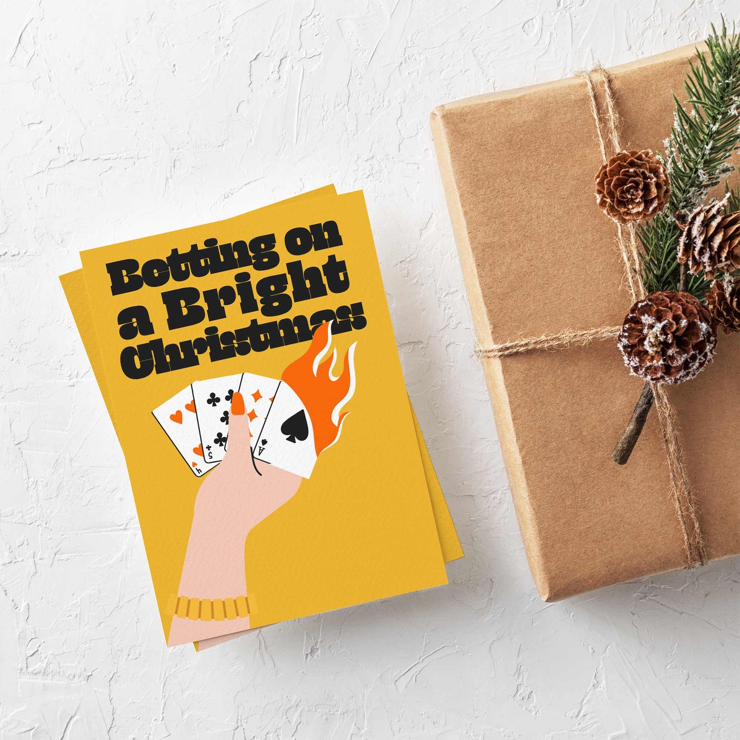 Vegas Christmas Greeting Cards, Set of 24