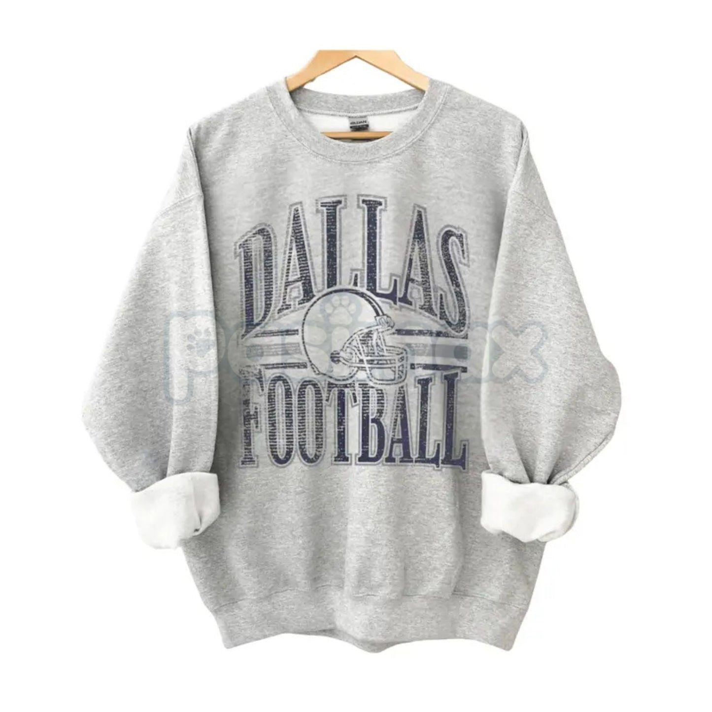 Vintage All Team Football ASH GREY Crewneck Sweatshirt – Retro Collegiate Sports Fan Gear