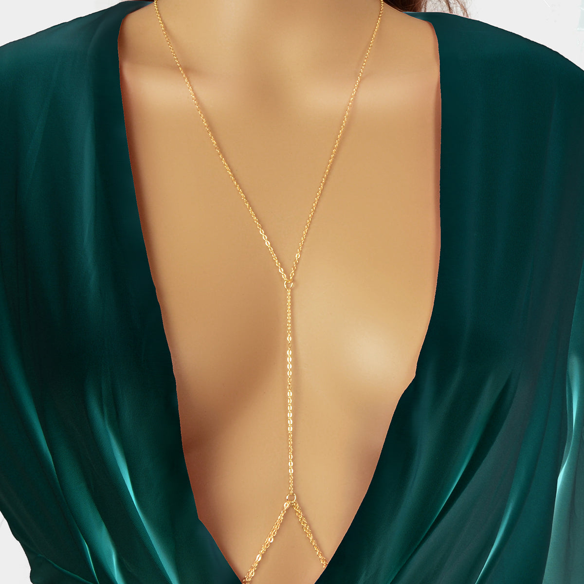 Sexy Layered Body Chain Gold Body Belly Chain Beach Party Body Jewelry for Women-0