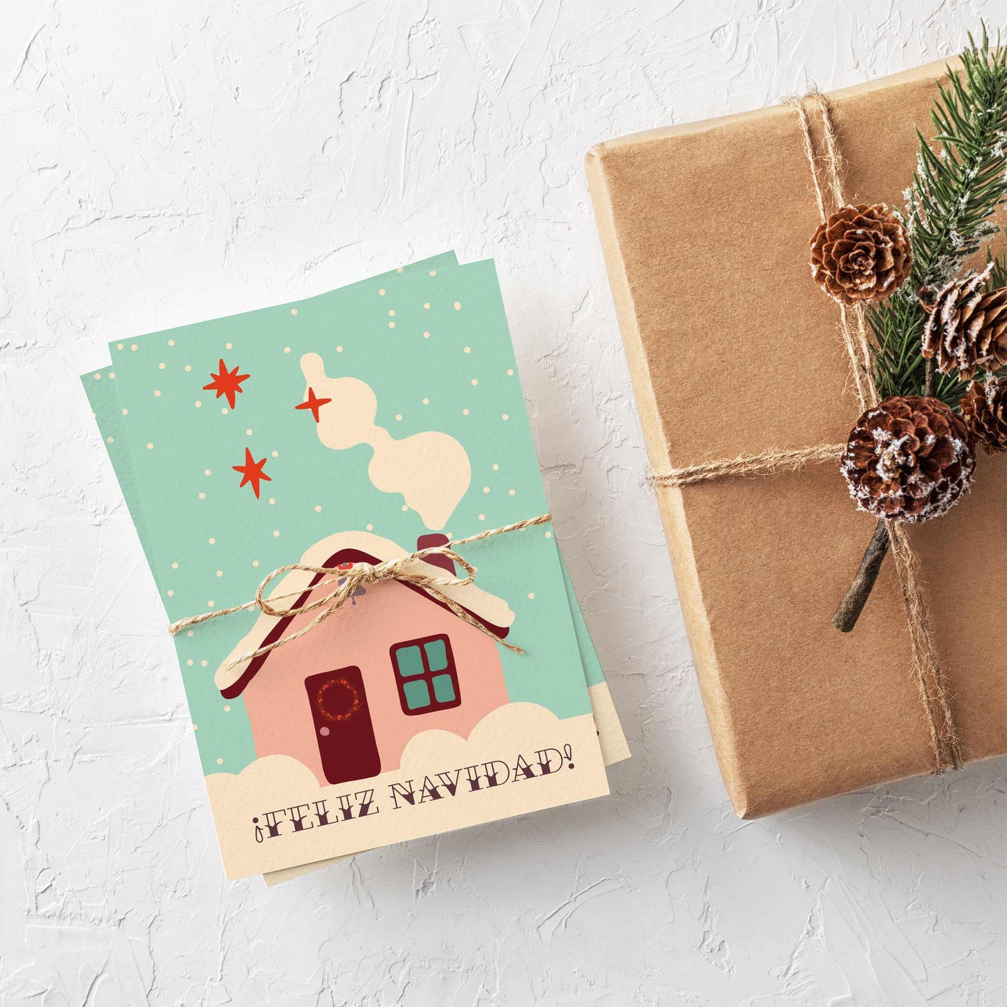 Spanish Christmas Greeting Cards, Set of 24