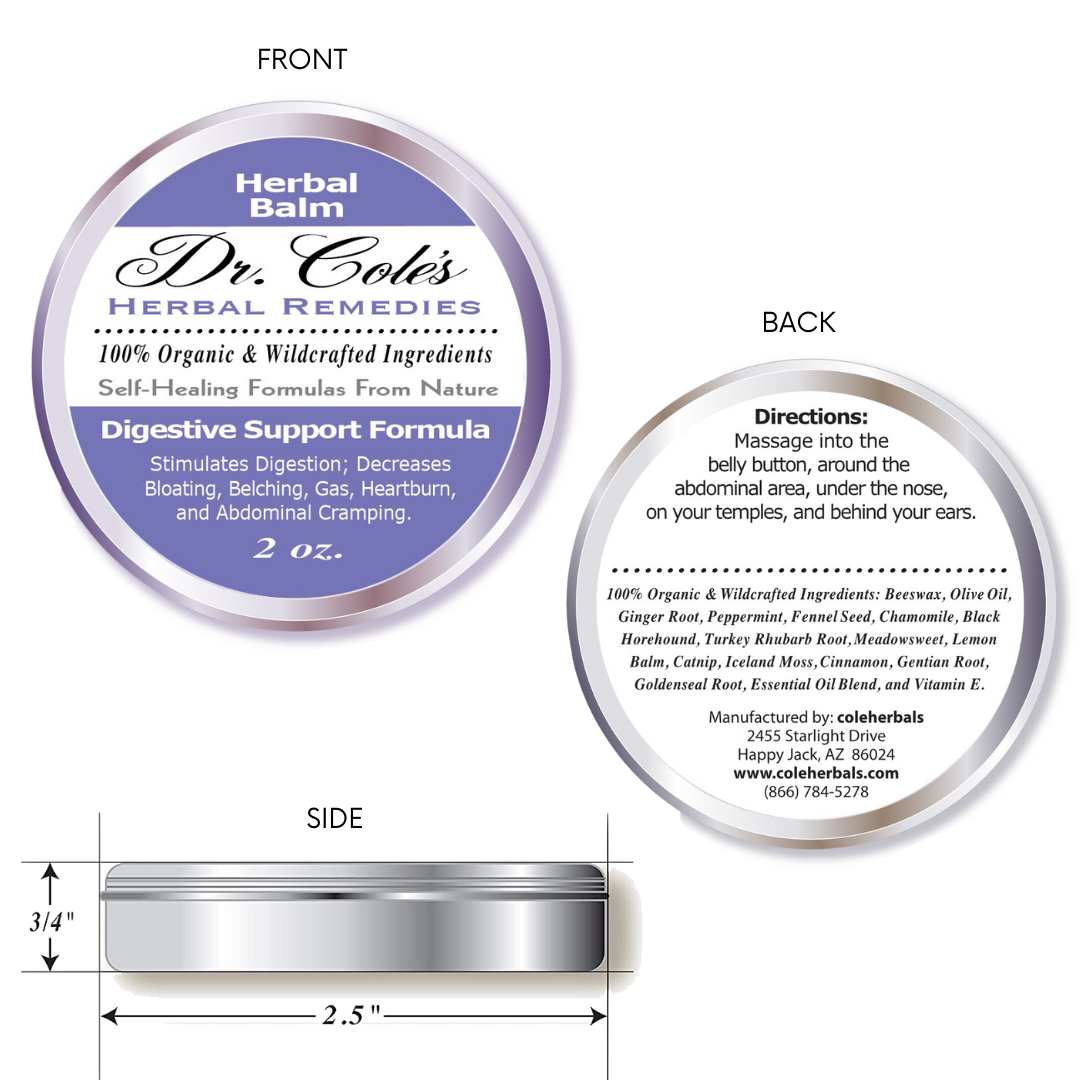 Dr. Cole's Organic Digestive Support Herbal Balm SixPak-1