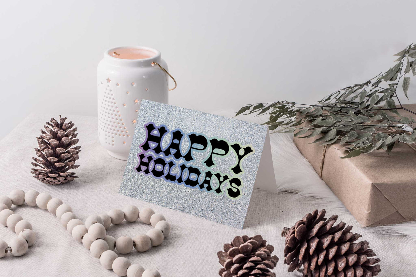 Pastel Christmas Greeting Cards, Set of 24