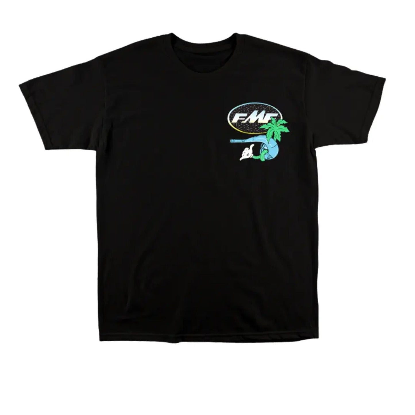 Day Glo FMF Racing 2-Sided Tee - Fluorescent Graphic Shirt, Biker & Truck Fan Apparel