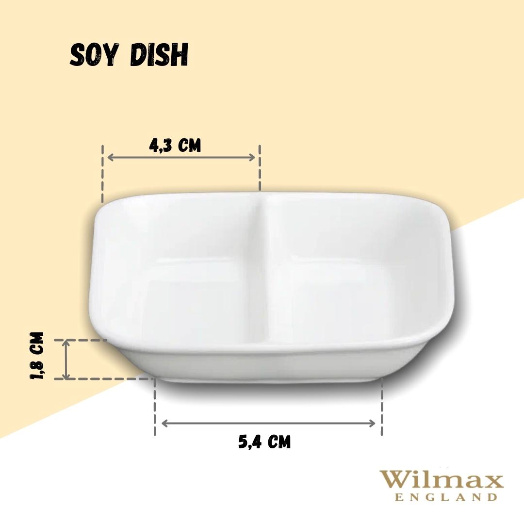 Rectangle White Soy Dish 3.25" inch X 3.25" inch |-4