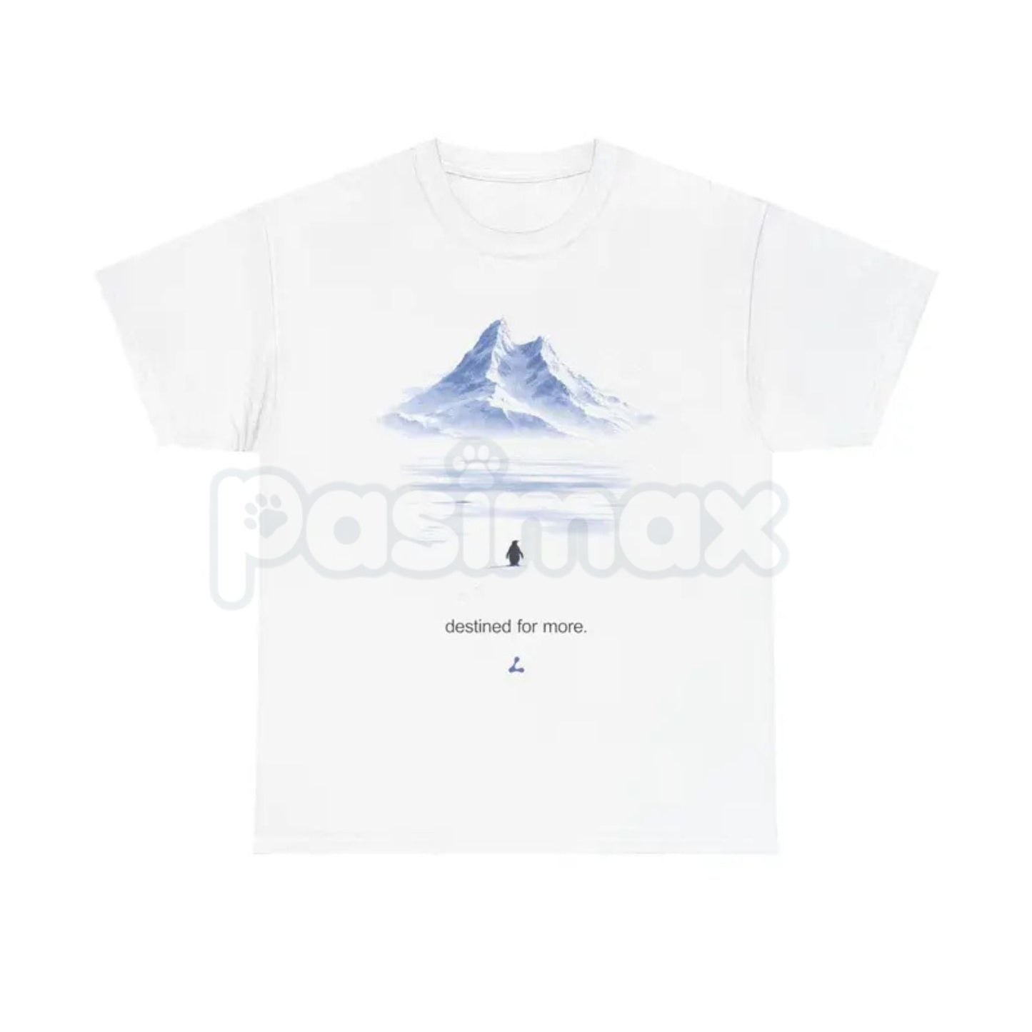 "But Why?" Penguin Mountain T-Shirt - Destined For More Meme Graphic Tee, Werner Herzog Penguin Tribute Shirt, Premium Heavyweight Unisex Existential Humor Top, Minimalist Nature Documentary Apparel, Philosophical Absurdist Streetwear