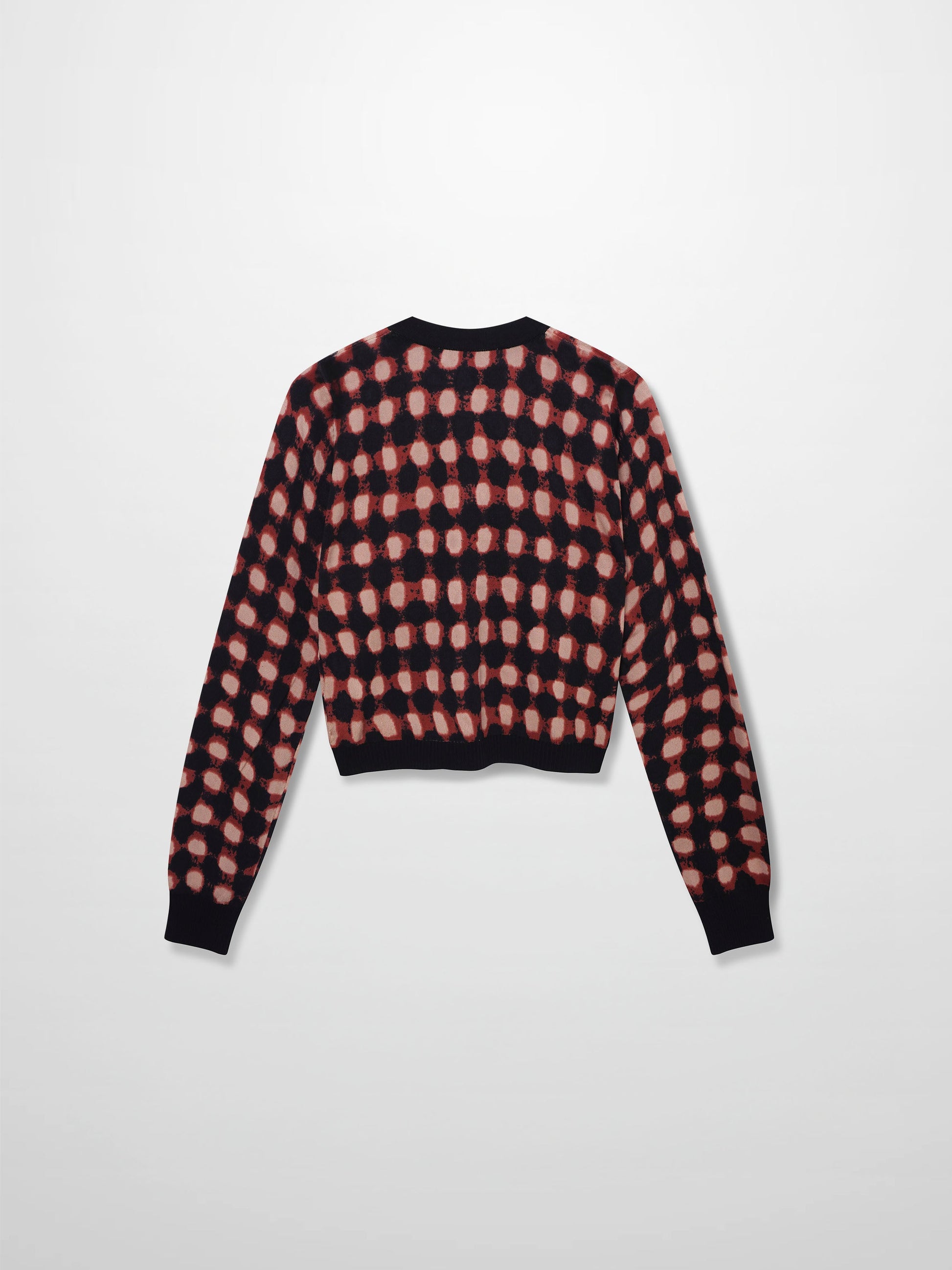 Buttoned Cardigan-Burgundy/Pink-2