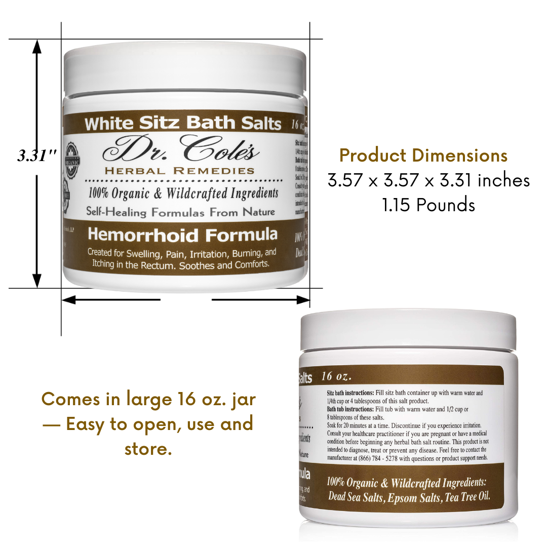 Dr. Cole's Hemorrhoid Salts White SixPak-1