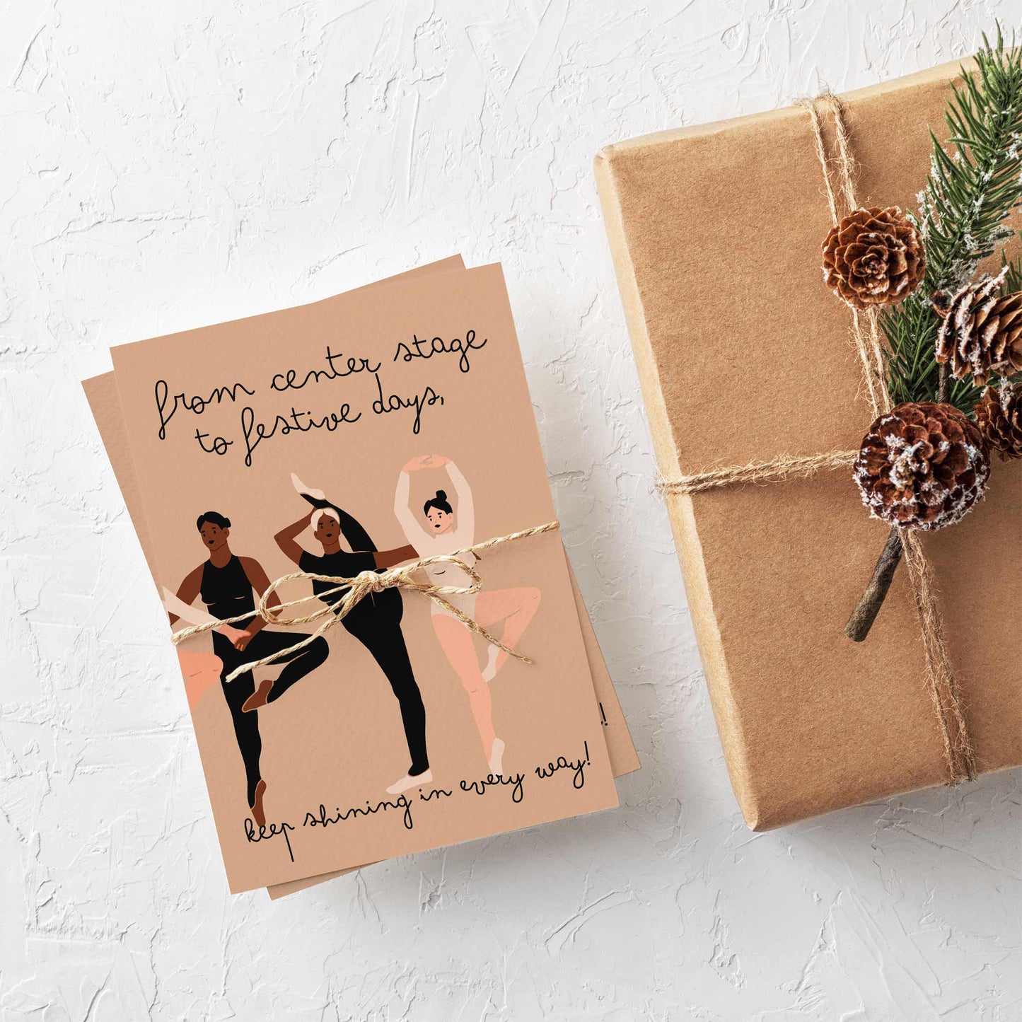 Ballet Dancers Christmas Cards, Set of 24