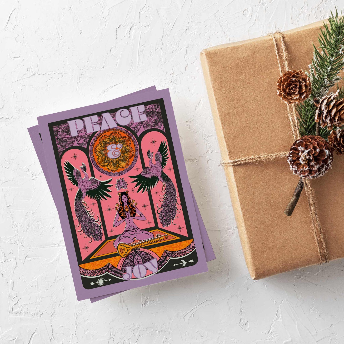 Peace & Joy Christmas Cards, Set of 24