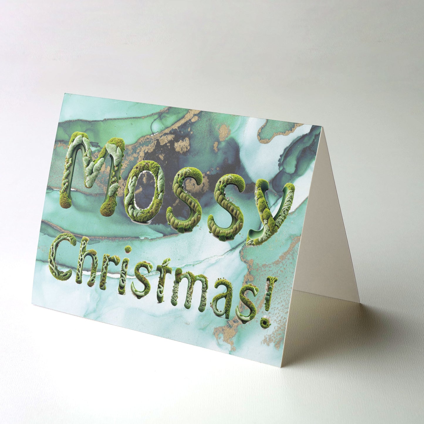 Mossy Christmas Greeting Cards, Set of 24