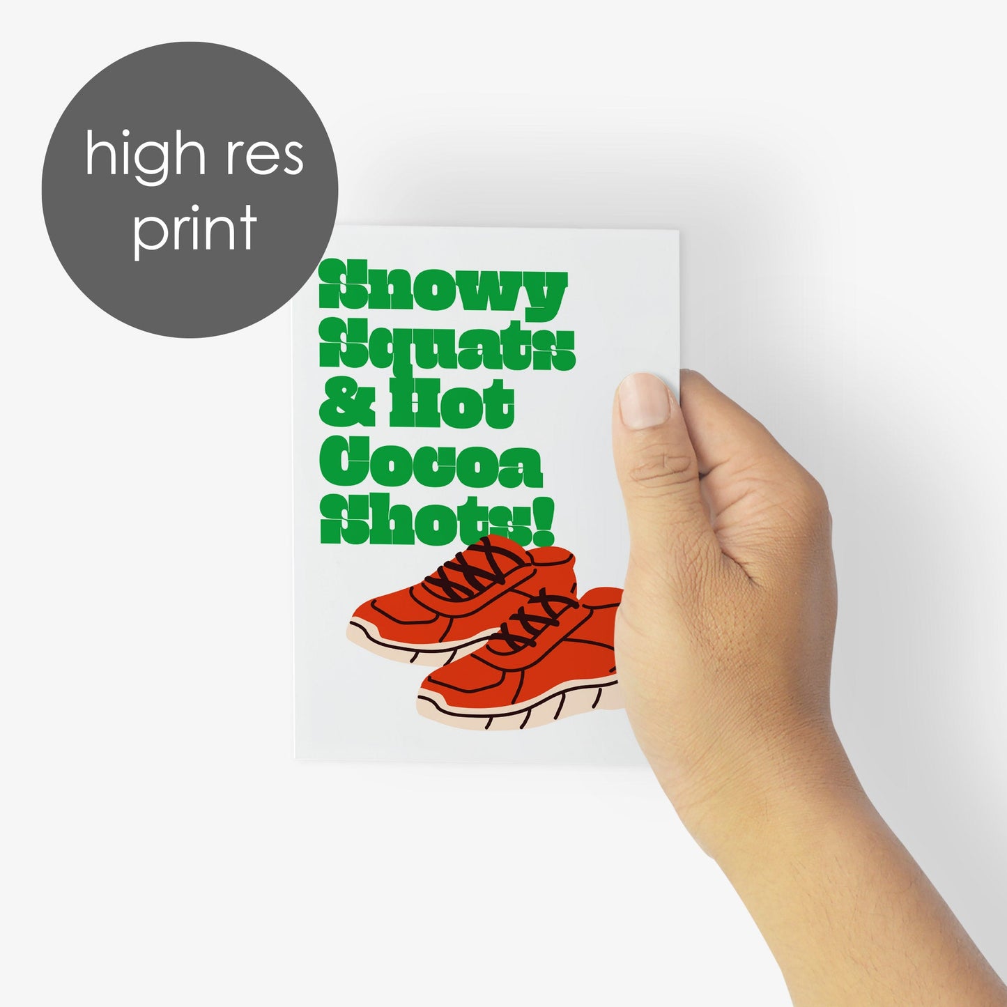 Gym and Fitness Christmas Greeting Cards, Set of 24