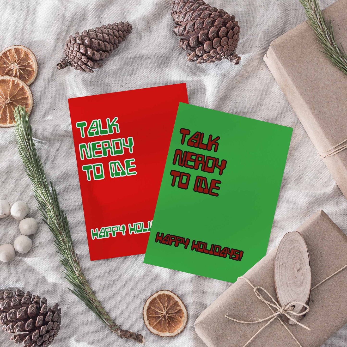 Talk Nerdy To Me Holiday Greeting Cards, Set of 24