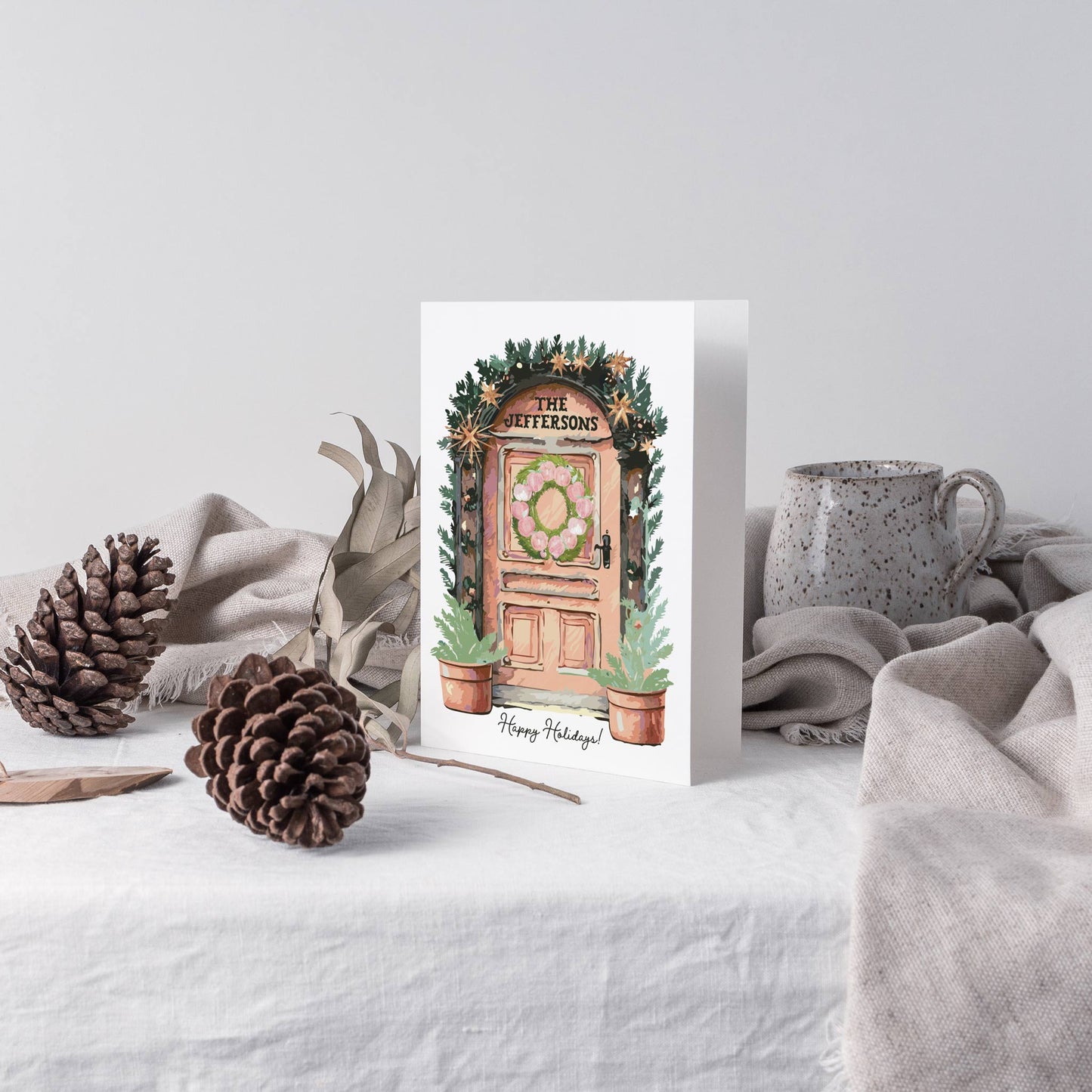 Personalized Family Name Holiday Cards