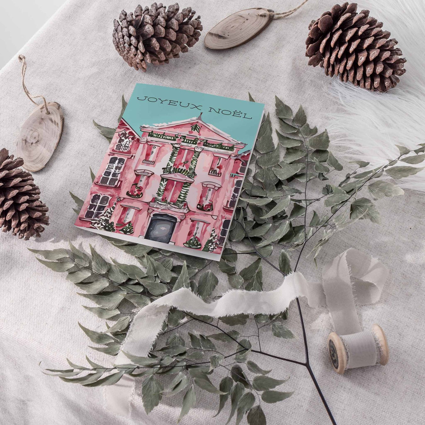 Joyeux Noël French Christmas Cards, Set of 24