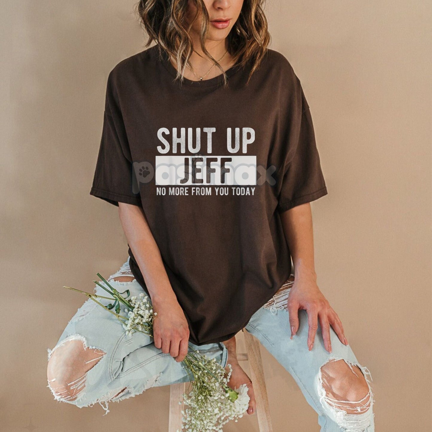 Men's "Silence Jeff" T-Shirt - Funny Workplace Slogan Tee, Jeff Office Humor Gift, Direct Sarcasm Graphic
