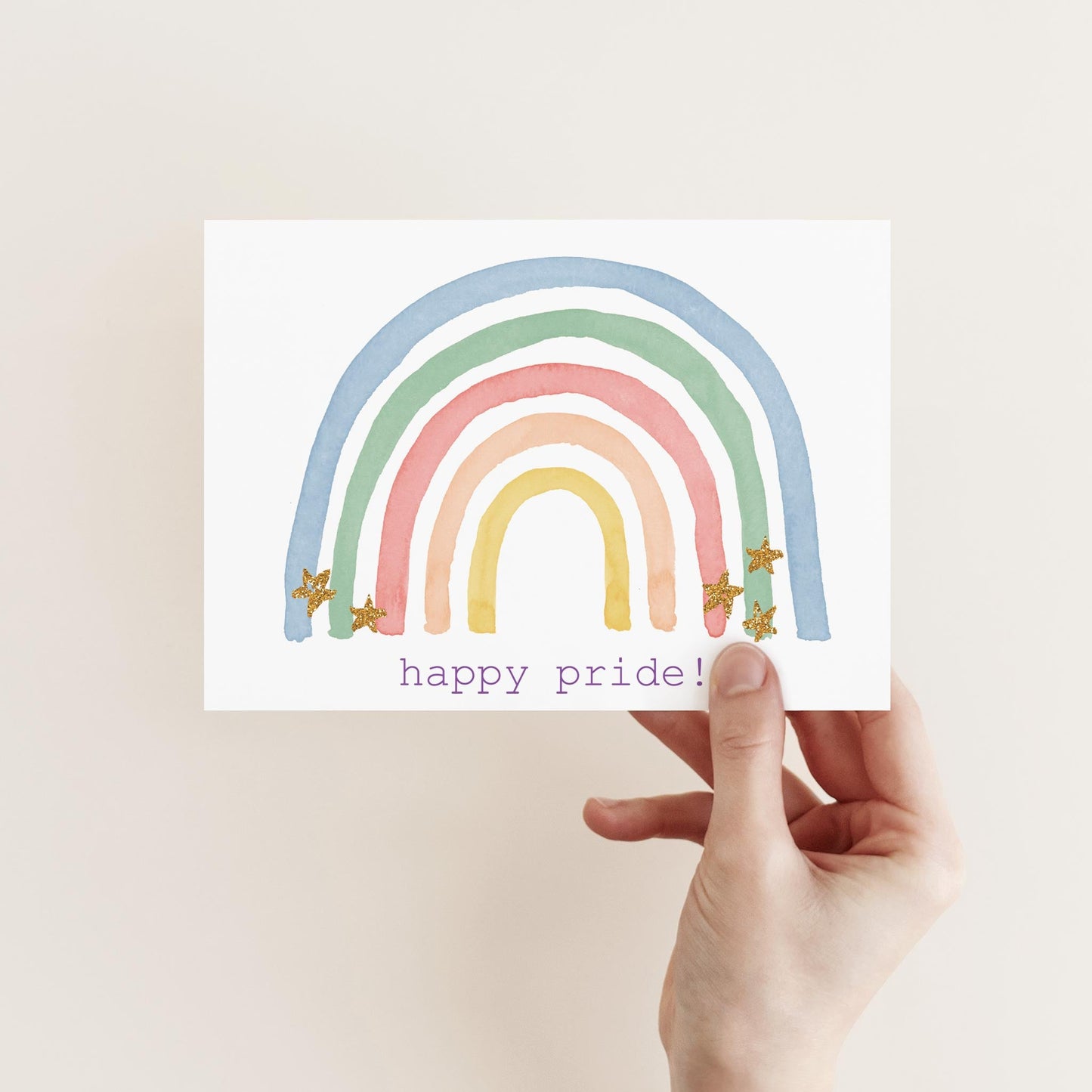 Happy Pride Pastel Rainbow Postcards, Set of 32