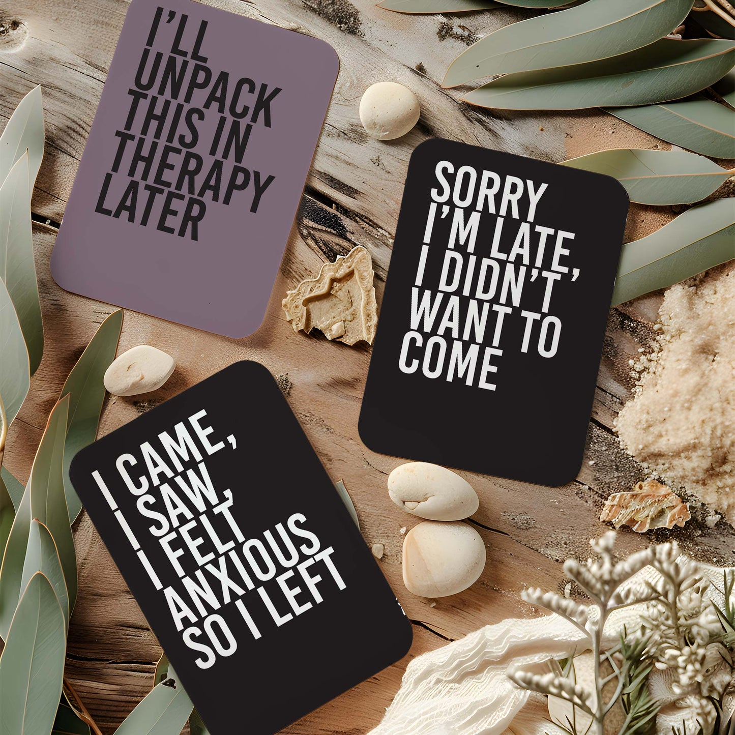 Modern Anxiety Affirmation Cards, Deck of 16