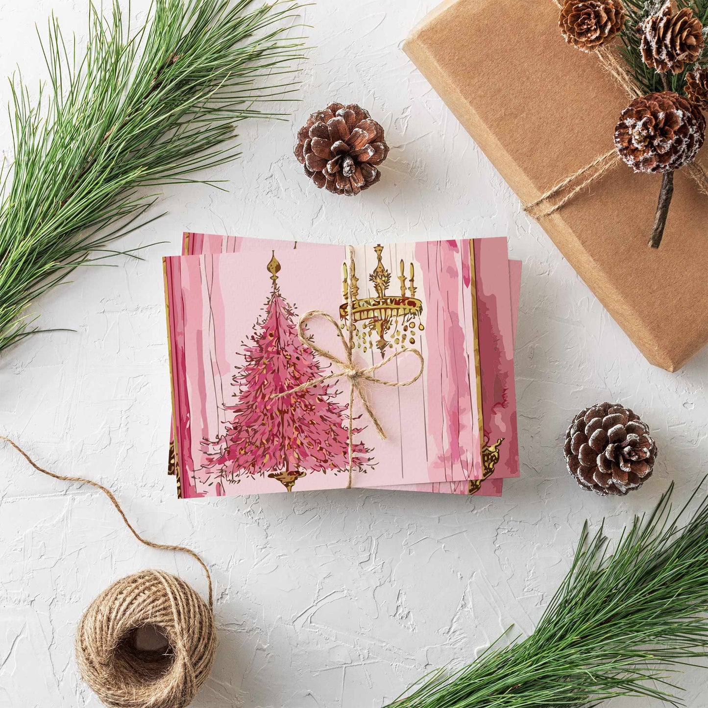 French Ballroom Christmas Cards, Set of 24