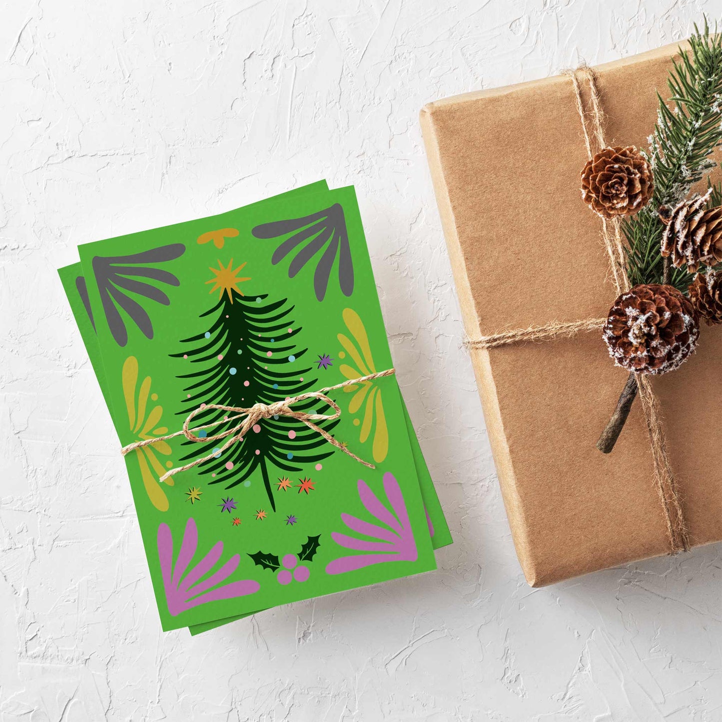 Celestial Moon and Star Holiday Greeting Cards, Set of 24