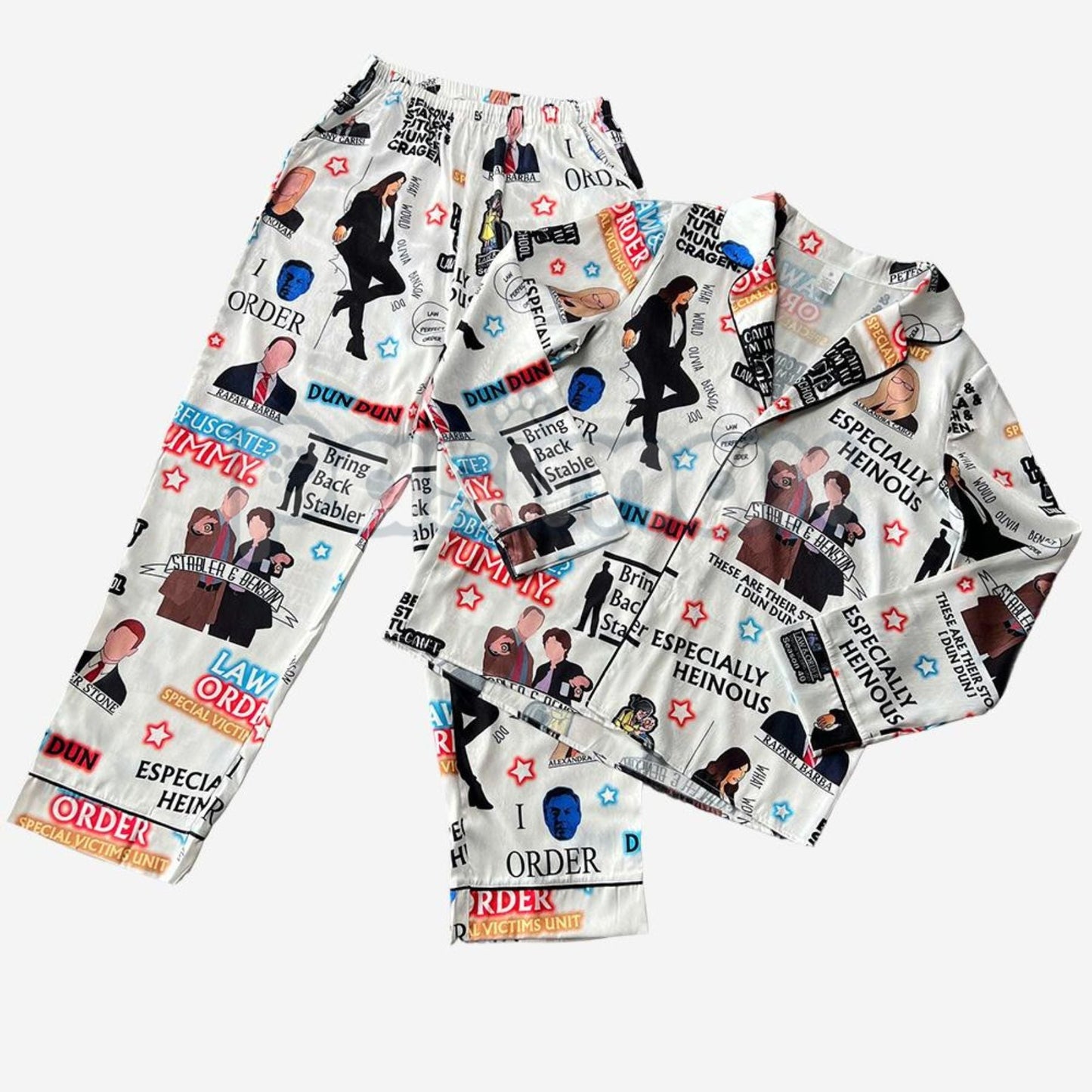 Law & Order Pajamas Set - Movie Christmas Sleepwear for Women, Comfortable Loungewear, Holiday Gift