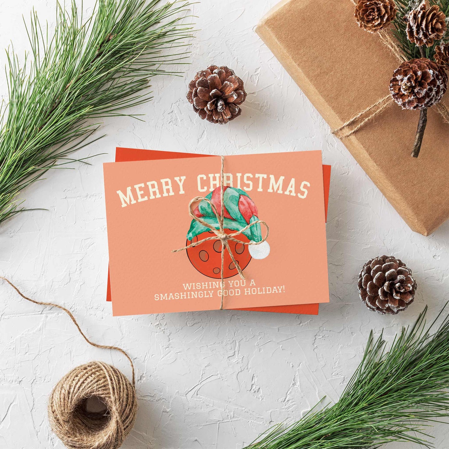 Pickleball Christmas Cards, Set of 24