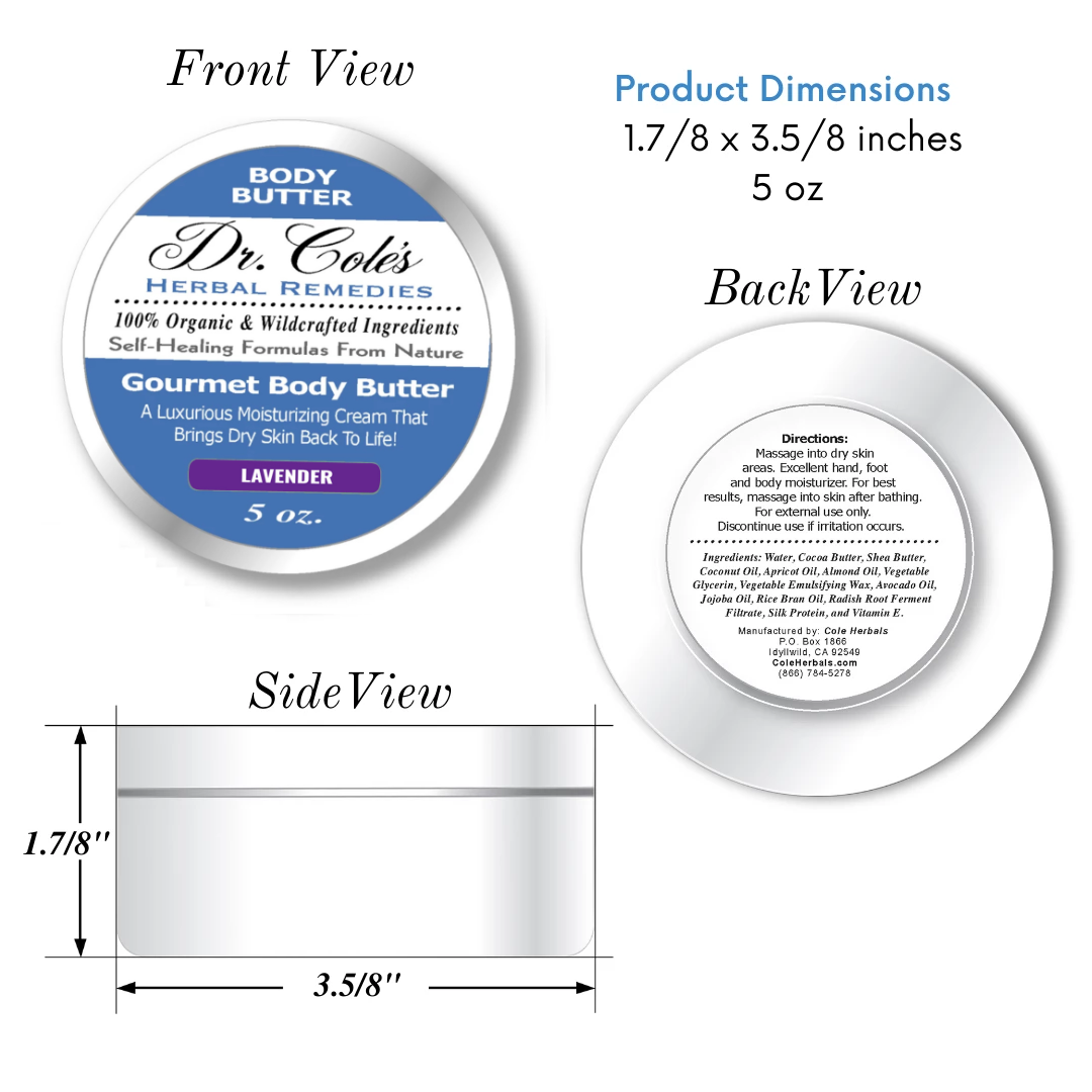 Dr. Cole's Gourmet Body Butter - LAVENDER SixPak-3