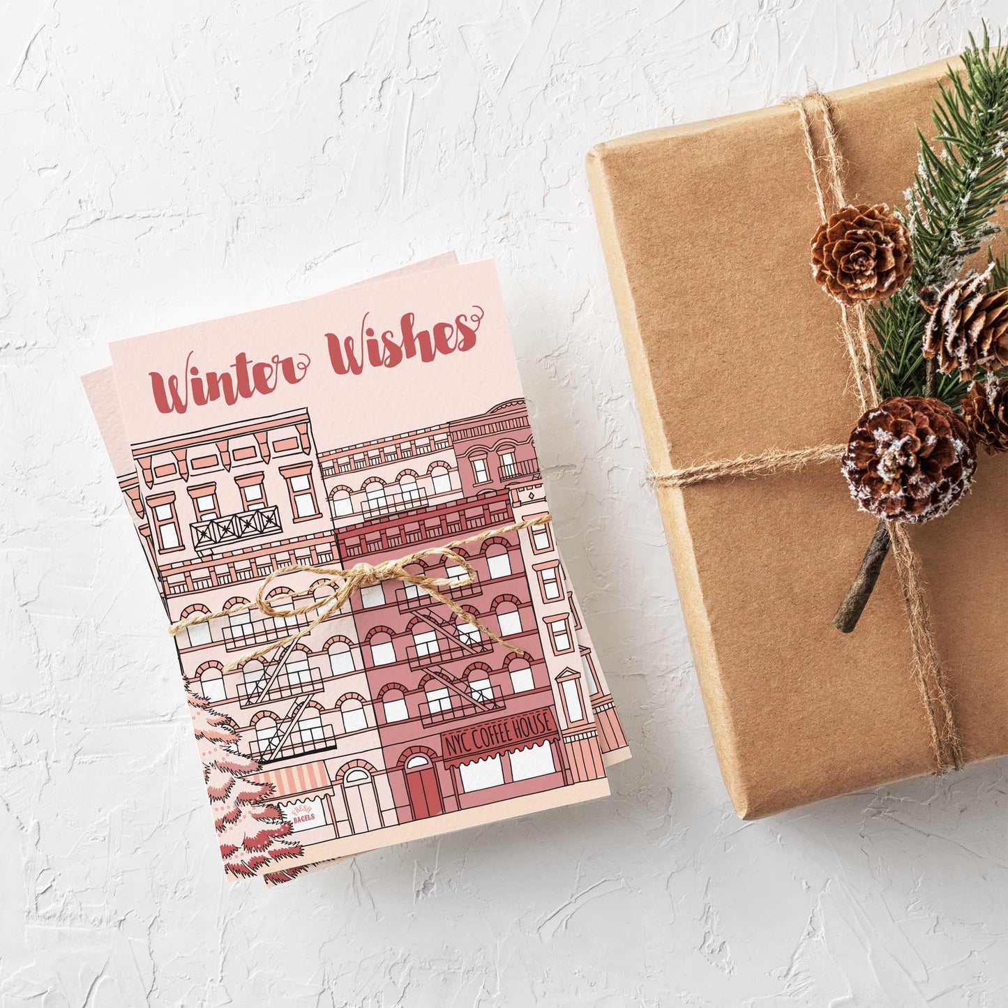 Winter Wishes Holiday Greeting Cards, Set of 24