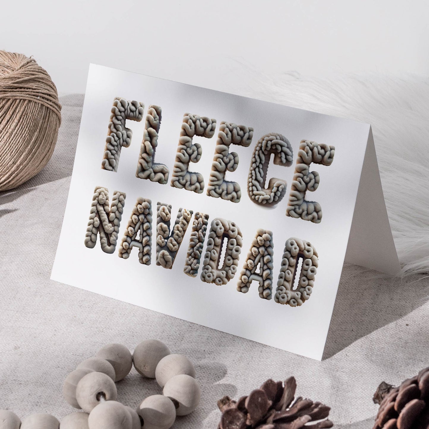 Fleece Navidad Christmas Cards, Set of 24