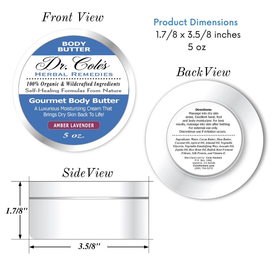 34 - Dr. Cole's Gourmet Body Butter - AMBER LAVENDER