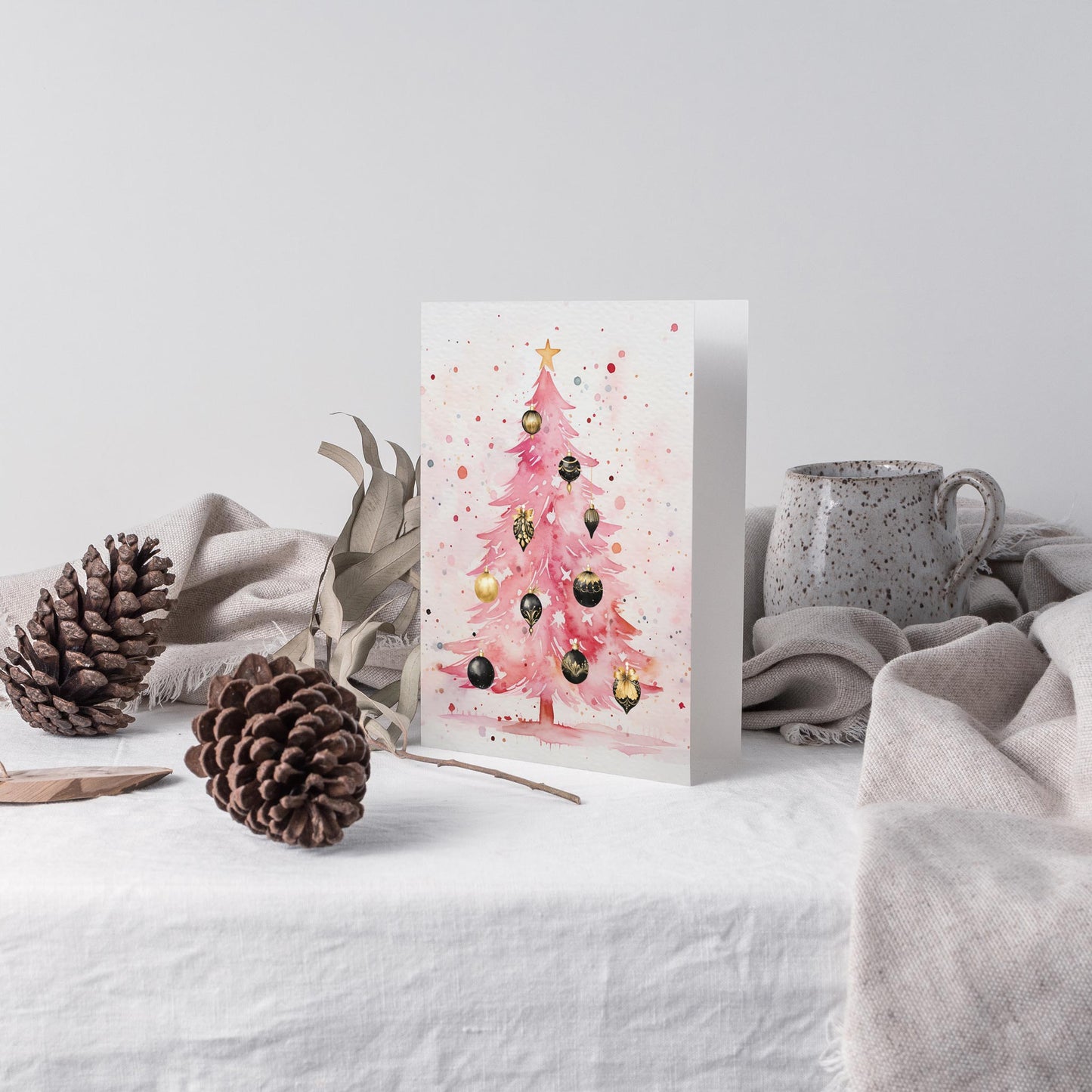 Christmas Tree Greeting Cards, Set of 24