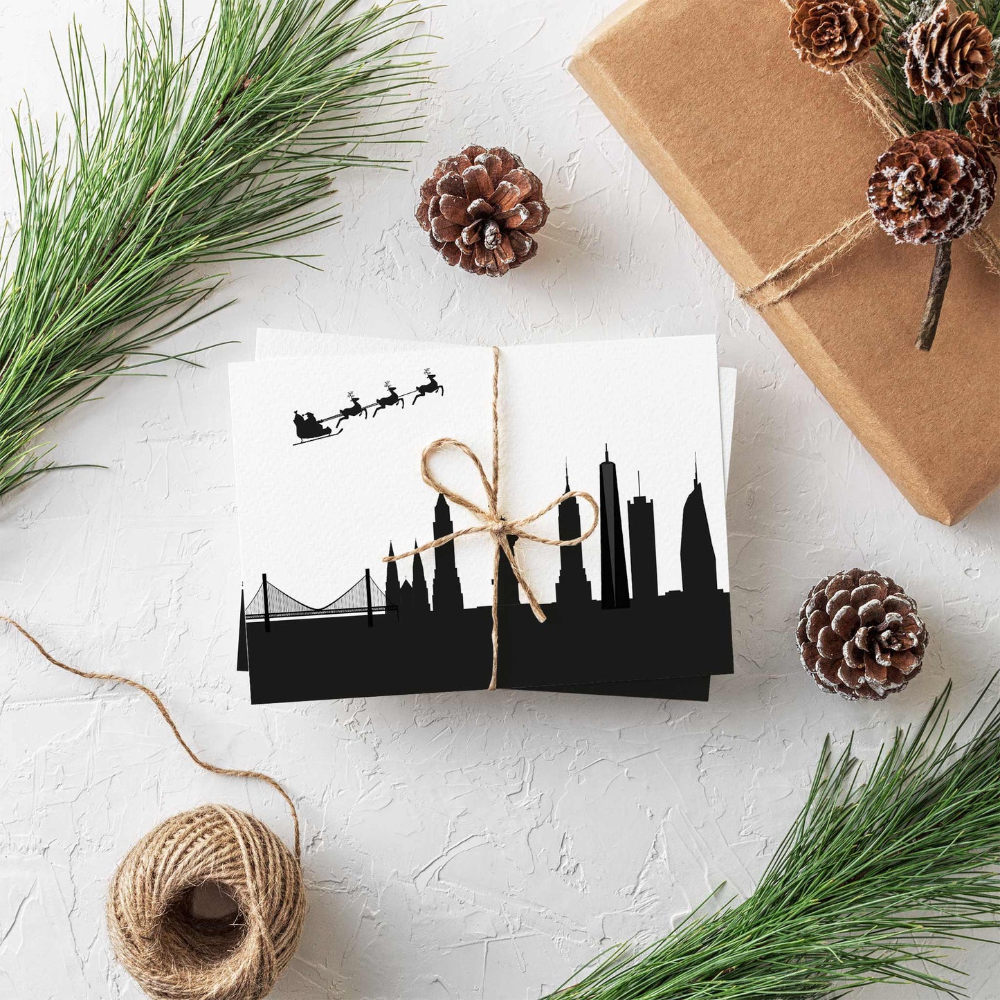 Santa Christmas Cards, Set of 24