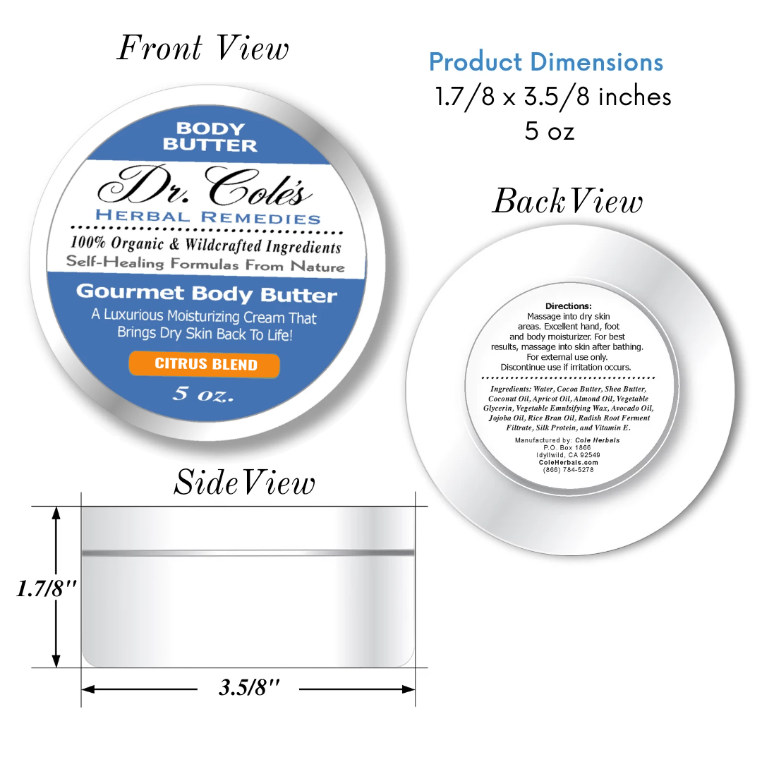 Dr. Cole's Gourmet Body Butter - CITRUS BLEND SixPak-1