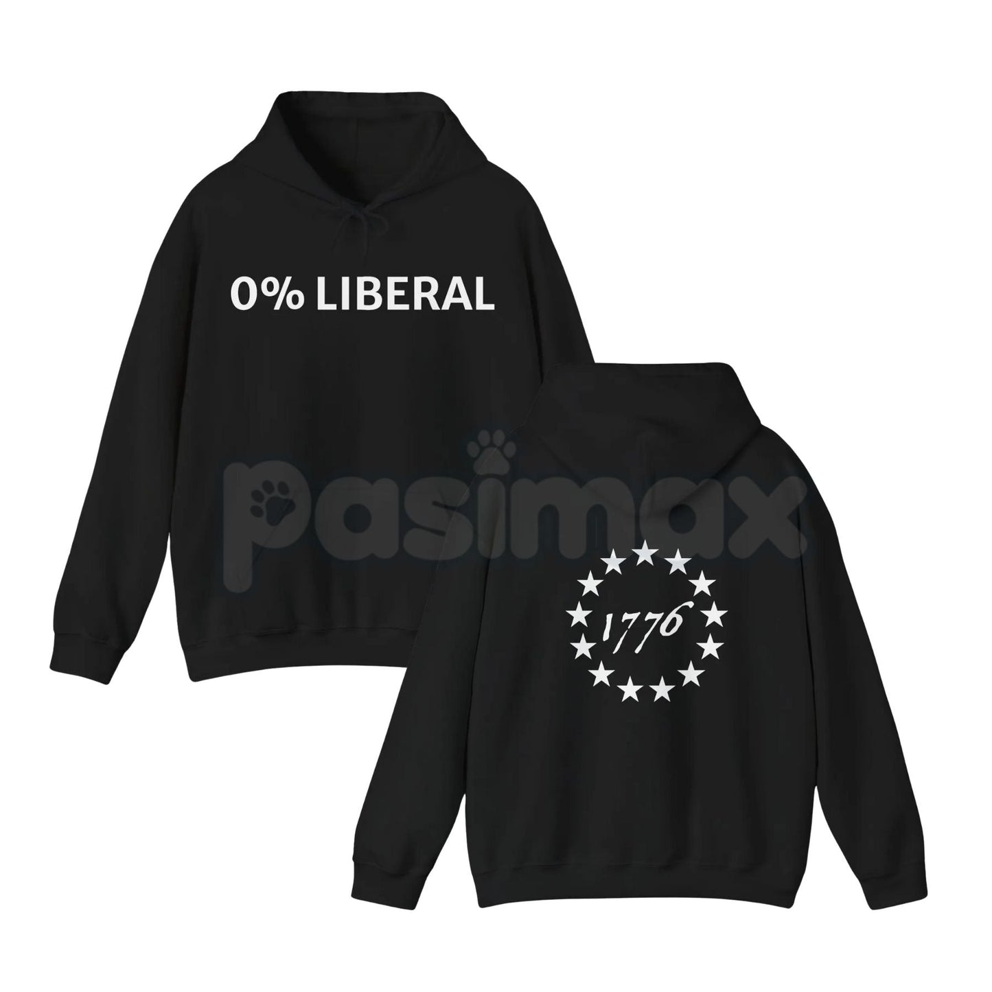 0 Lib Funny Dad Christmas Gift Hoodie – Sarcastic Conservative Humor Pullover, Anti-Liberal Statement Gear, Unisex