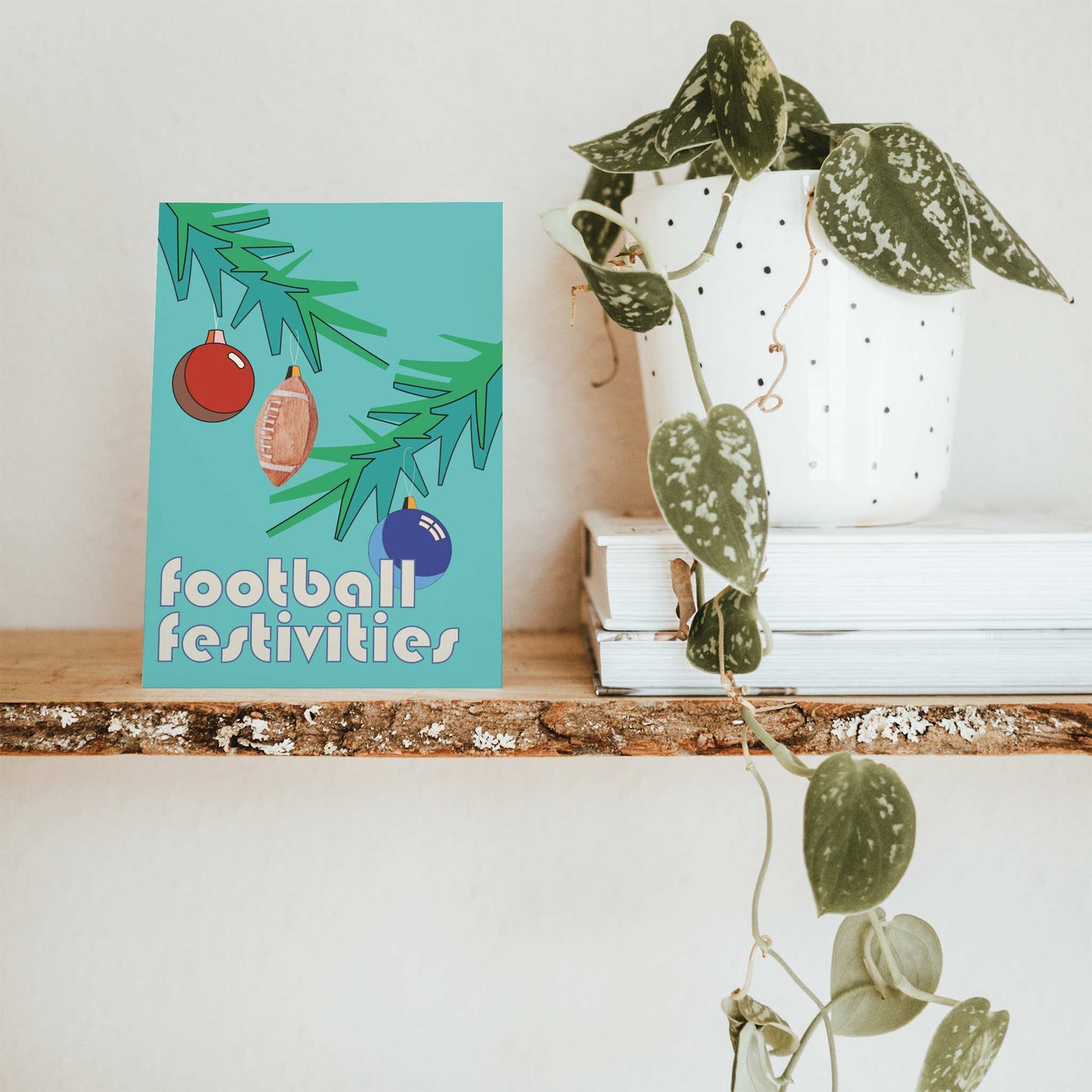 Football Christmas Cards, Set of 24