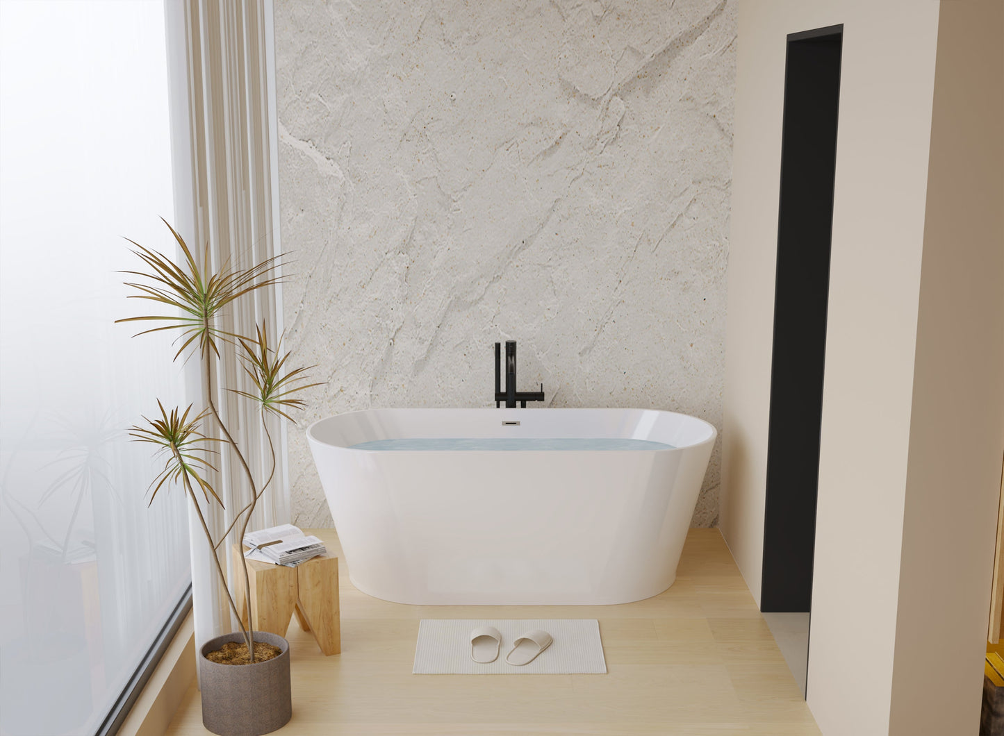 59" Acrylic Freestanding Bathtub