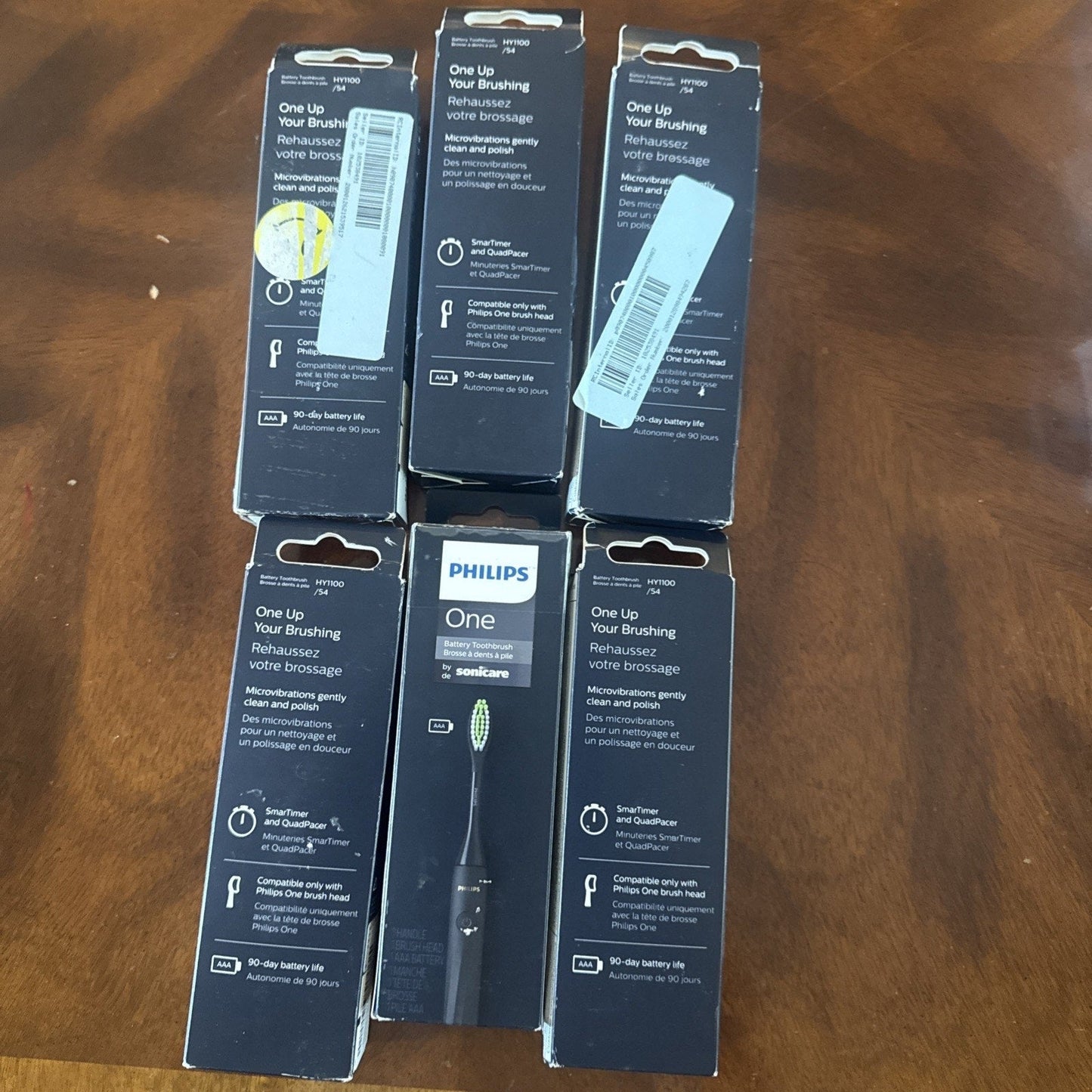 6x PHILIPS ONE BATTERY TOOTHBRUSH philips one by sonicare hy1100/54