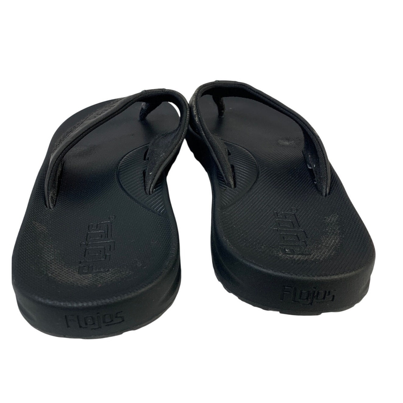Flojos Mens Size 11 Black Flip Flop Sandal Open Round Toe Slip OnThongs Shoes