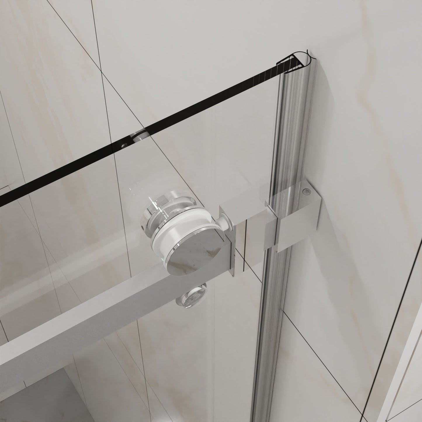 Goodyo Frameless Shower Door - 48" W x 72" H