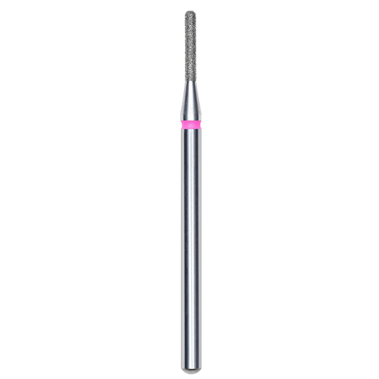 DIAMOND NAIL DRILL BIT, ROUNDED "CYLINDER", RED, HEAD DIAMETER 1.4/8MM (FA30R014/8) - STALEKS™-0