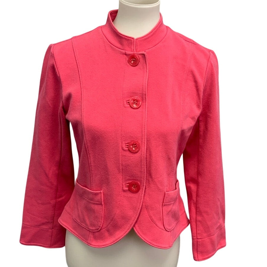 Coldwater Creek Womens Petite Small PS Machine Washable Buttoned Blazer Jacket