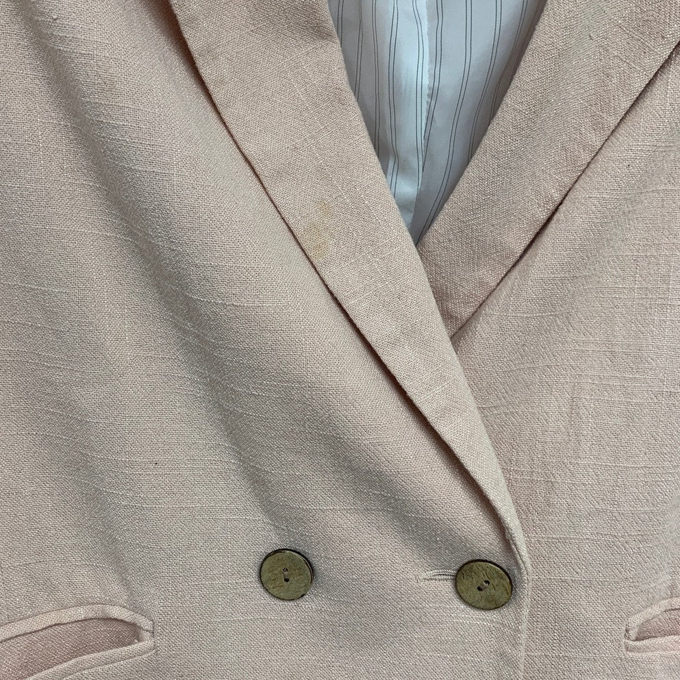 TopShop Womens Size 8 Long Sleeve Button Up Padded Shoulder Blazer w Pockets
