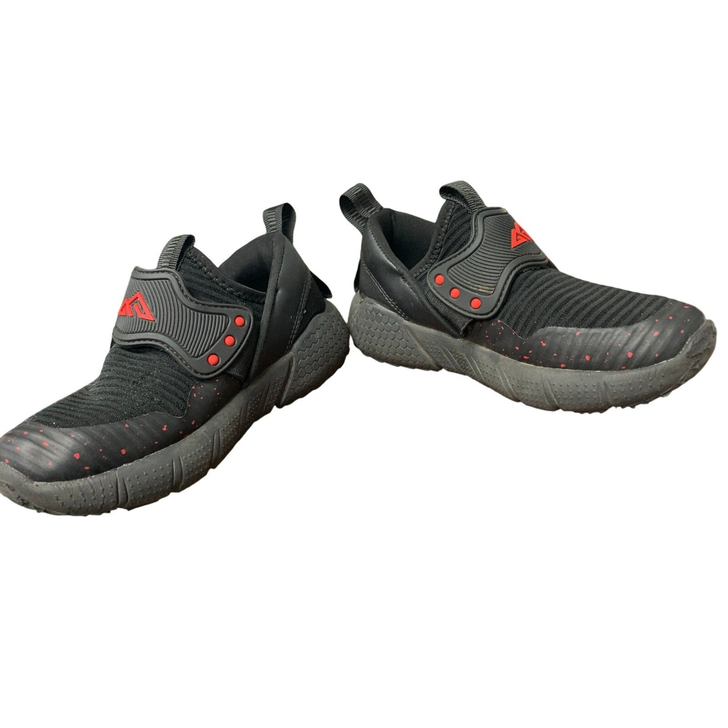 Little Boys 12 Black Red Lightweight Breathable Non Slip Athletic Sneaker Shoes