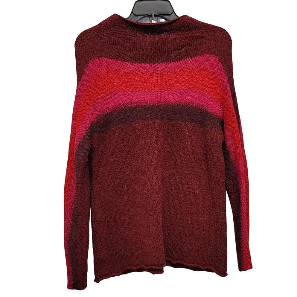 Maurices Womens Small Cotton Blend Multi Stripe Long Sleeve Knit Sweater