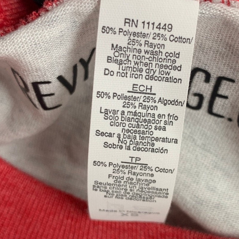 New Hand Printed Womens Heathered XS Mama Long Sleeve Crew Neck Tee Shirt
